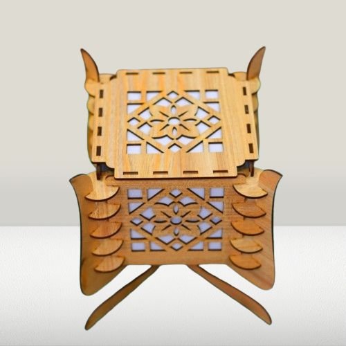 Laser-Cut Shadow Lamp - Floral Pattern