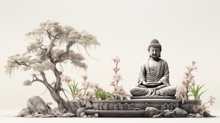 Buddha Meditation 3D Wall Art