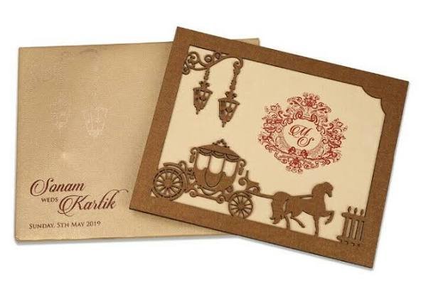 Wedding Invitation Wooden Card