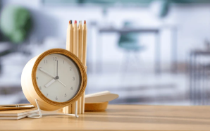 Executive Wooden Desk Clock