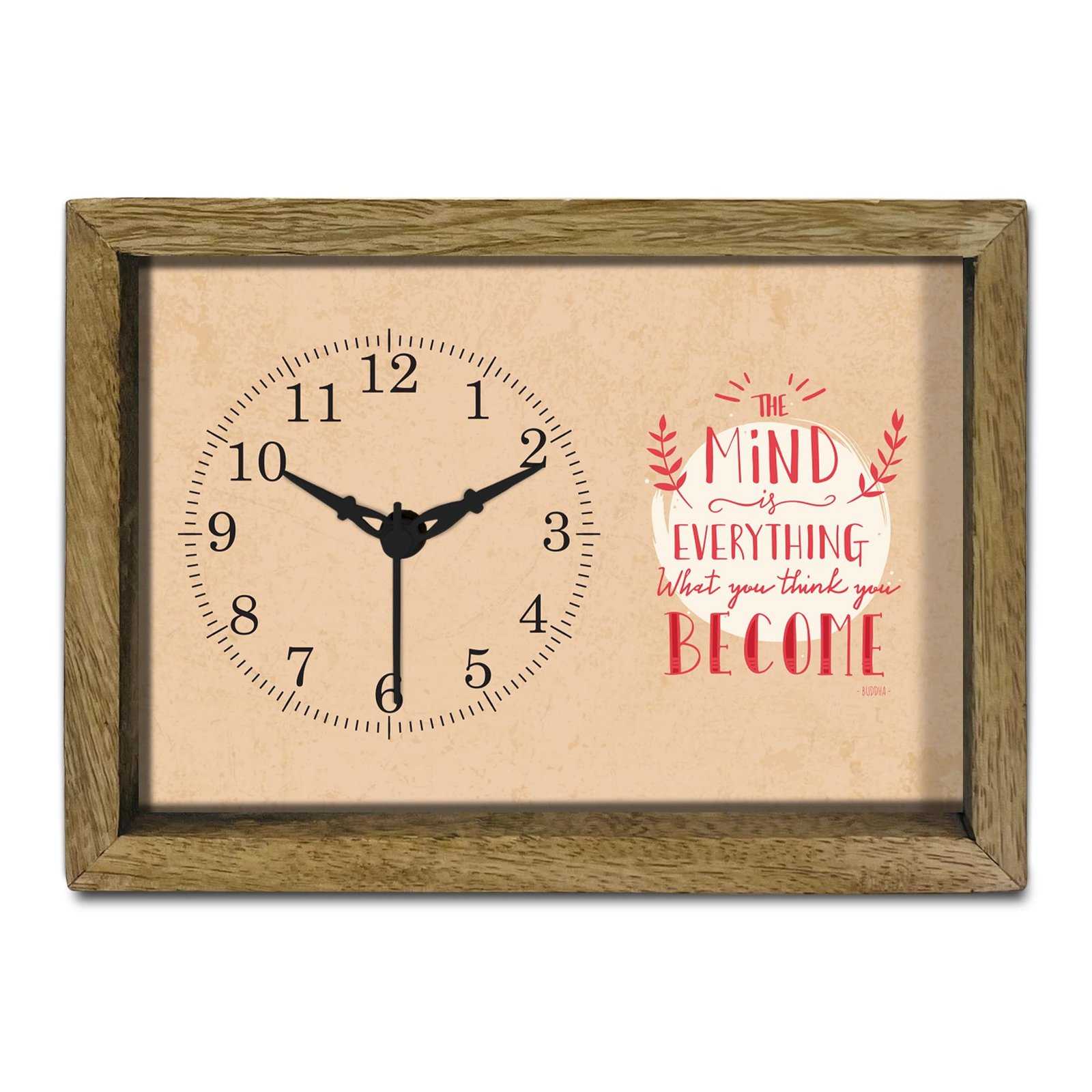 Motivational Quote Desk Clock