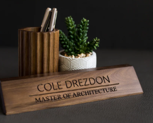 Executive Wooden Nameplate