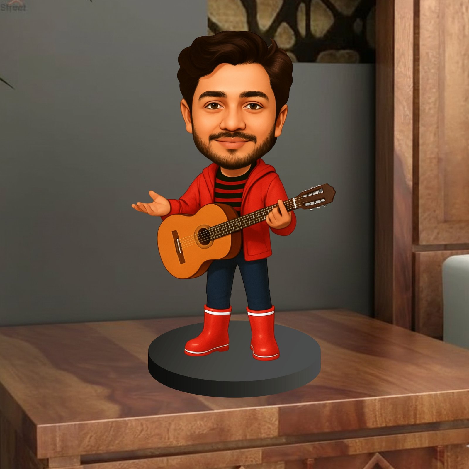 Custom Photo Guitar Player Caricature