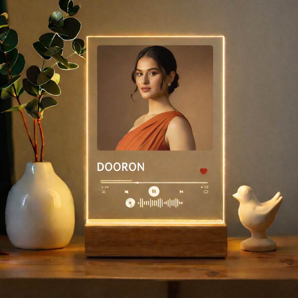 Customized Music Player LED Acrylic Spotify Style Photo frame