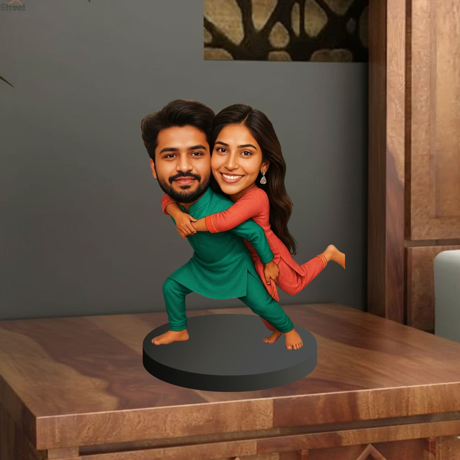 Love Couple Cartoon Table Stand