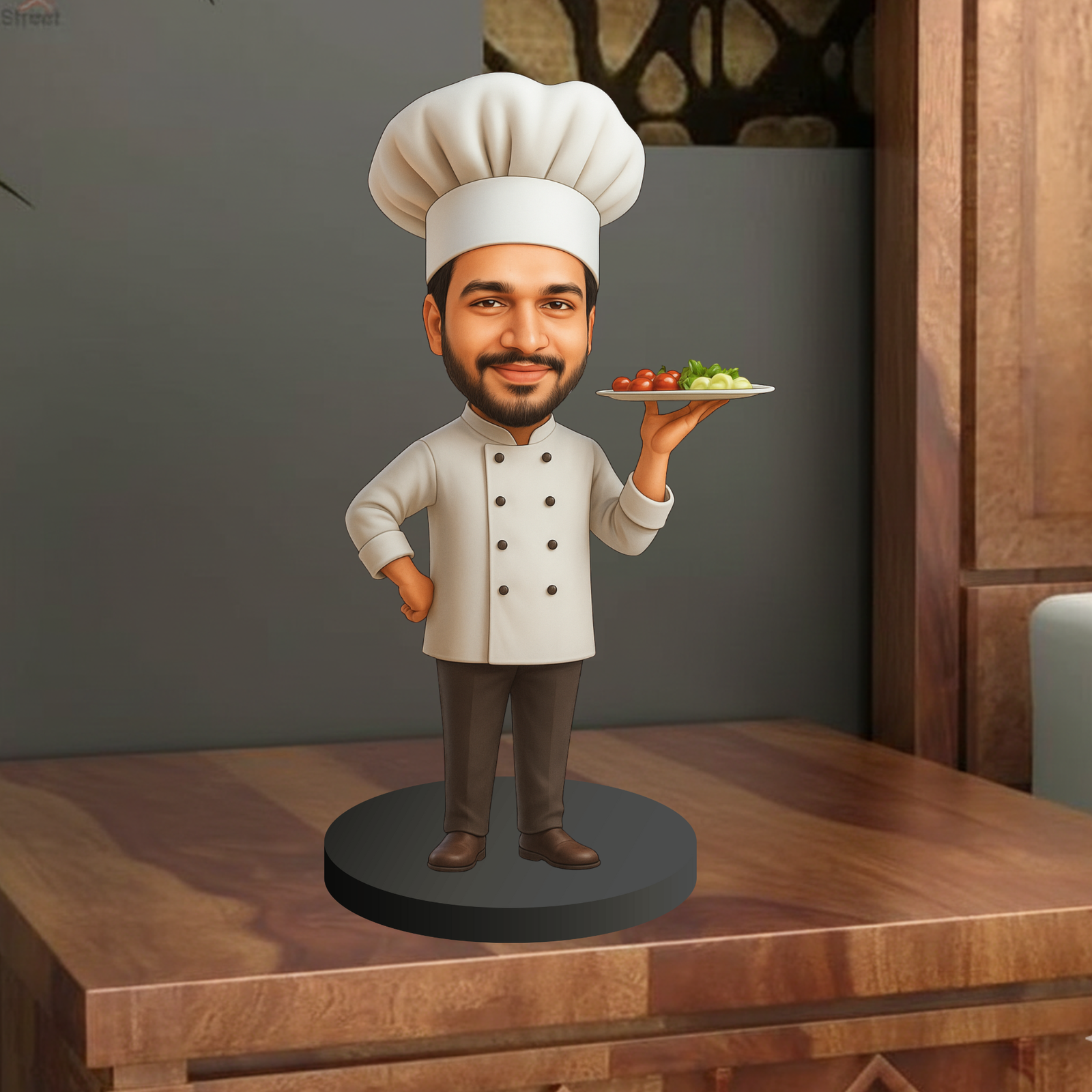 Personalized Cook Cartoon Figurine