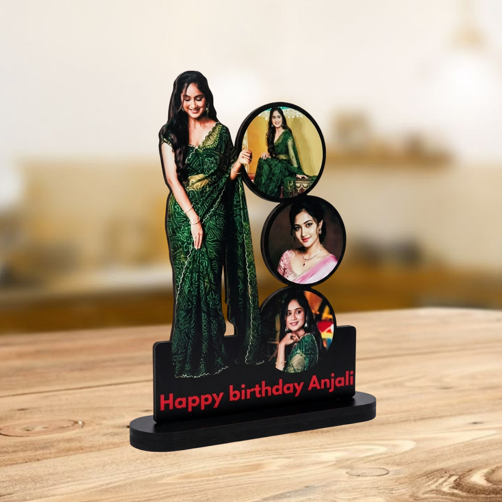 Personalized MDF Photo Cut-Out Stand – Birthday Special Gift